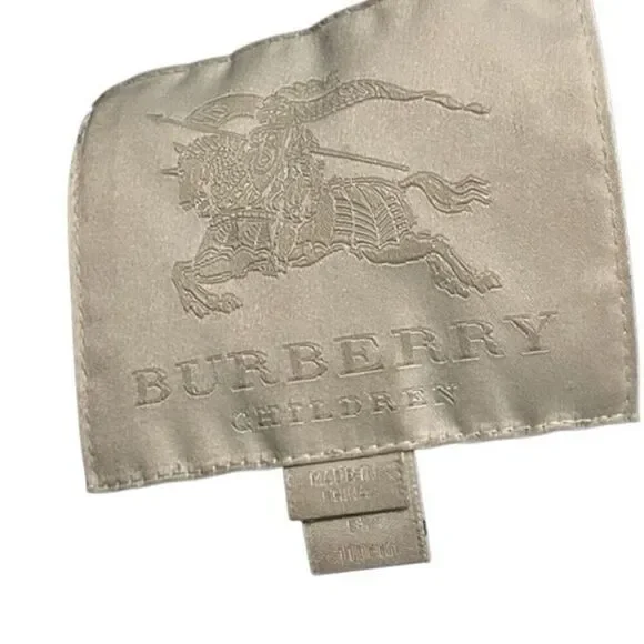 BURBERRY CAMO PUFFER JACKET BLUE BLACK YOUTH SIZE 5Y - Picture 7 of 7